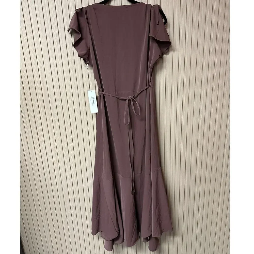 Bishop + Young Tara Wrap Midi Dress Anise Women’s Size S